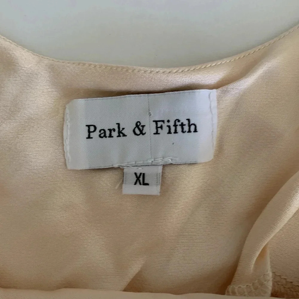 Park & Fifth satin slip midi dress. Color is  champagne, size extra large. - Picture 10 of 16